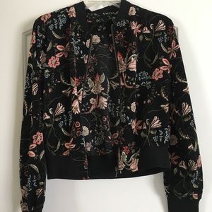 Floral bomber jacket